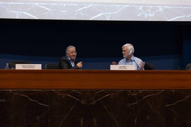 IPCC Secretary Abdalah Mokssit and IPCC Chair Jim Skea 