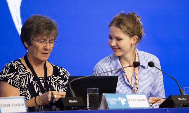 Melanie Virtue, CMS Secretariat, and Louisa Breimann- CMS COP15 - 27Mar2026