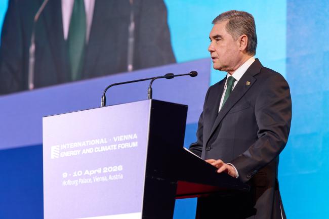 Gurbanguly Berdinuhamedow, National Leader of the Turkmen People and Chairman of the Hal Maslahaty (People's Council)_ViennaEnergyForum_9April26