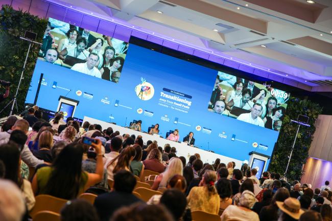 View of the dais during the opening plenary