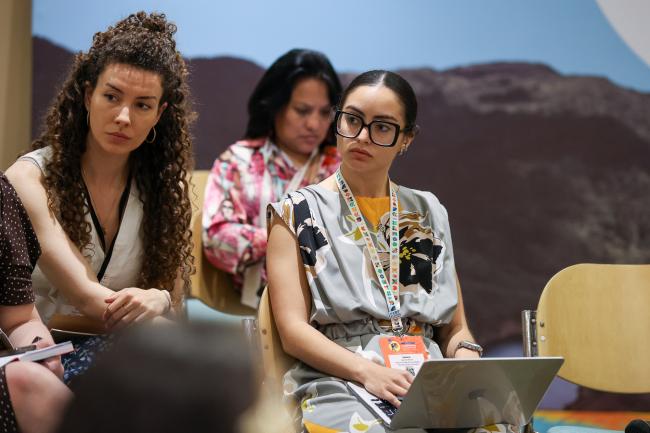 Joanna MacGregor, UNFCCC Secretariat, and Valeria Bernal Malek, Panama