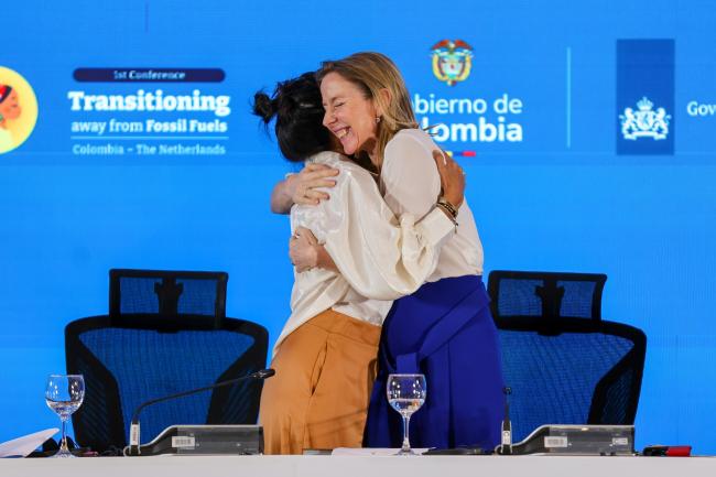 Irene Vélez Torres, Director, National Environmental Agency, Colombia, and Stientje van Veldhoven, Minister of Climate Policy and Green Growth, the Netherlands