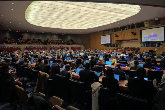 View of room during the last day of the 3rd Session of the BBNJ PrepCom