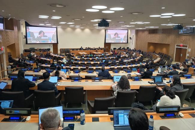 View of the room during discussions on financial issues