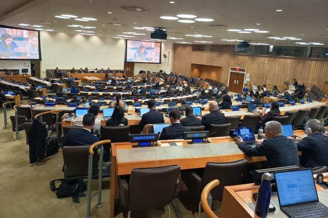 View of the room during discussions on financial issues