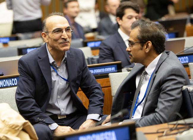 Raghu Prasad, India , and UNFF21 Vice Chair Javad Momeni, Iran - UNFF21 - 14May2026