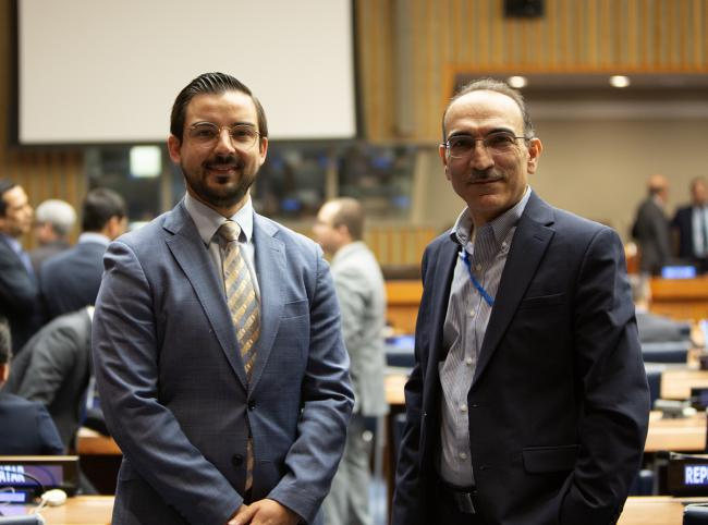 UNFF21 Vice Chair Andrés Napuri Pita, Peru, and UNFF21 Vice Chair Javad Momeni, Iran - UNFF21 - 14May2026.