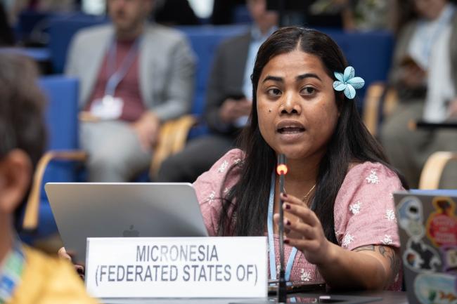 Ann Albert, Federated States of Micronesia, on behalf of the Alliance of Small Island States (AOSIS)