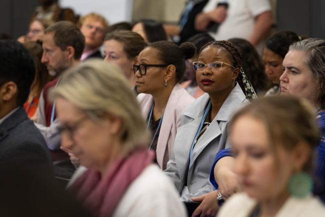 Delegates in session
