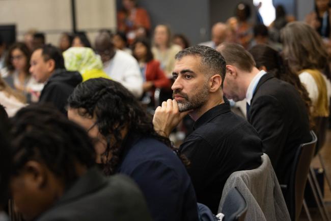 Delegates listen