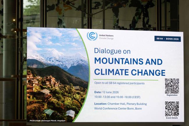 A special dialogue is held to discuss mountains and climate change
