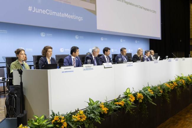 View of the dais during the Belém Mission to 1.5 session