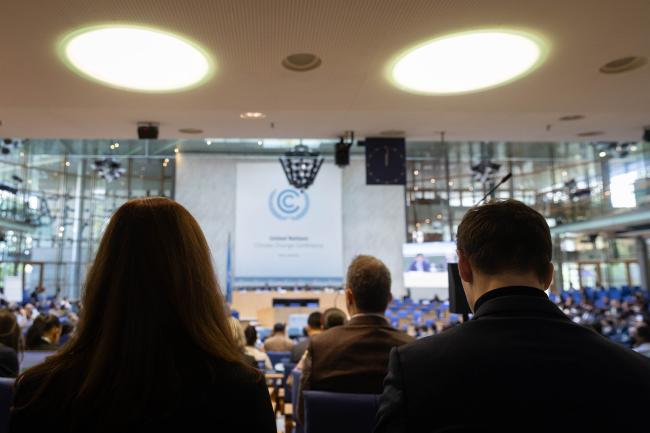 Delegates during the session on trade and climate change