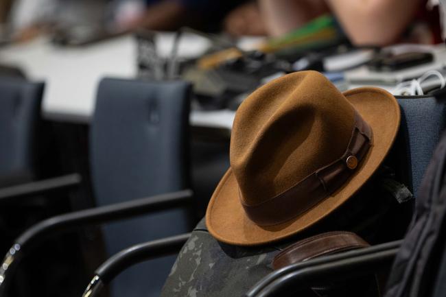 Hat on chair