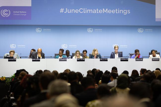View of the dais during the opening plenary