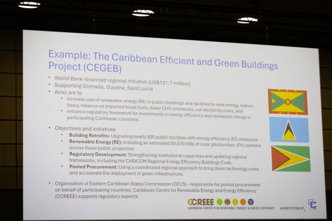 A slide highlights examples from the Caribbean region