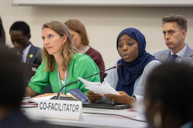 Adaptation Fund Co-Chairs, Koosje Beumer-van der Loo, the Netherlands, and Isatou Camara, The Gambia