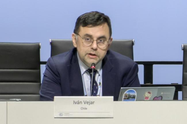 ván Vejar, Head of the Climate Change and Environment Department at the Ministry of Foreign Affairs of Chile