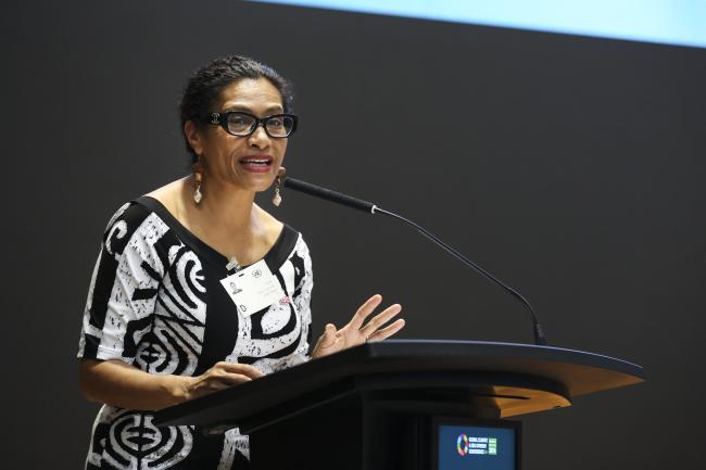 Lynda Tabuya, Minister for Environment and Climate Change, Fiji_NataliaMroz_SDGsynergies7_29June26_photo.JPG