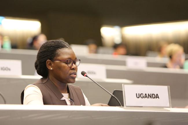 Nancy Allimadi, Uganda, speaking on behalf of the African Group