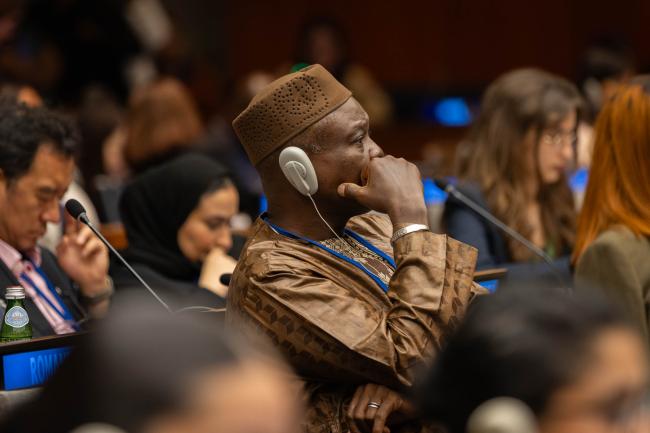 Delegates listen