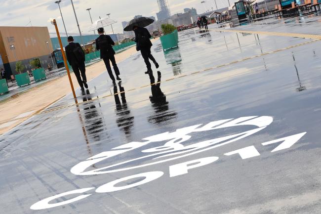 COP 17 in the rain 