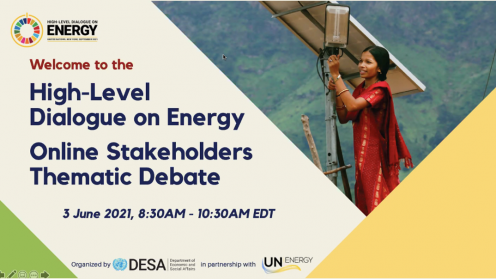 UNDESA organized a stakeholder thematic debate in the lead up to the High-level Dialogue on Energy