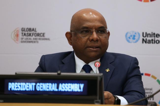 Abdullah Shahid, President of the UN General Assembly - UCGL 5 Forum - 12 July 2022 - Photo