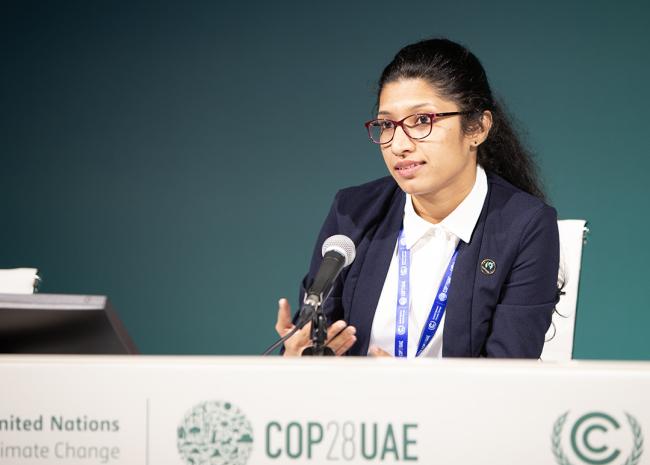 Shashila Dilani, Fairtrade Ambassador, Sri Lanka-CGIAR Side Event-COP28-11Dec2023
