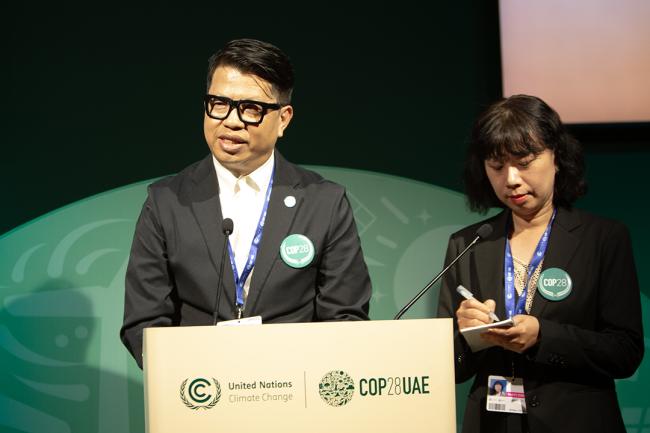 Steven Ko, CEO, O’right Inc, which launched the Melting Greenland project - ITRI Side Event - COP28 - 2 Dec 2023 - Photo